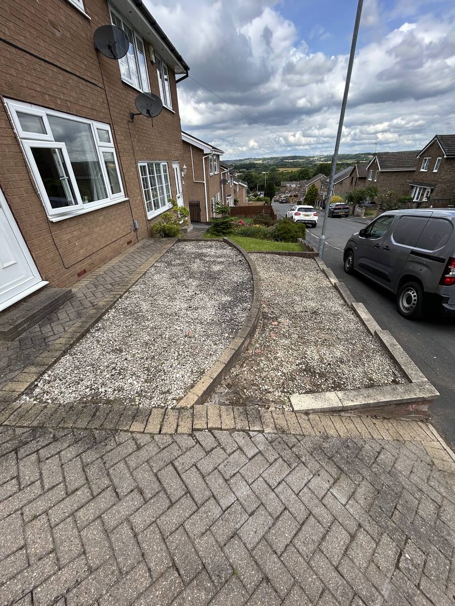 A driveway and frontage cleared and swept